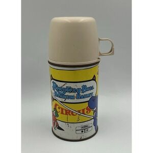 1970 VTG Thermos Bottle 2807 Ringling Bros Barnum & Bailey Vacuum Flask USA 7" T
